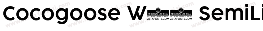 Cocogoose W01 SemiLi字体转换